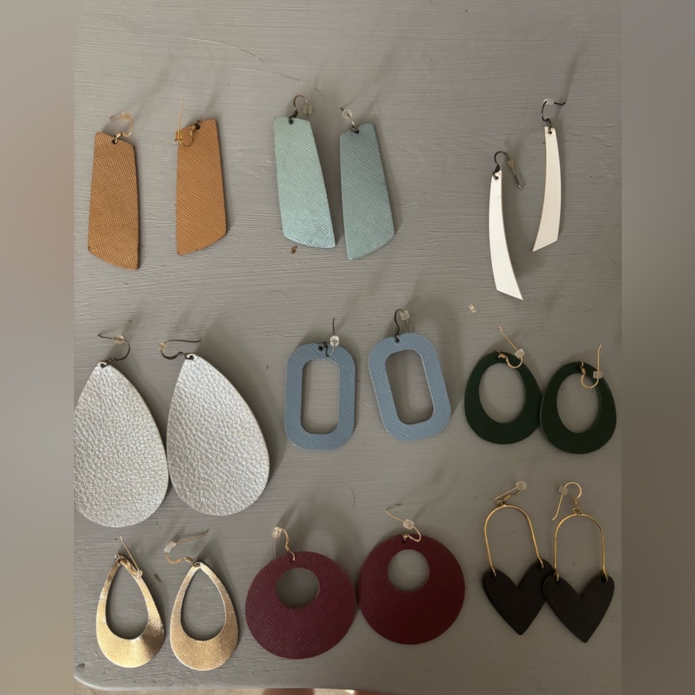 Nickel & Suede  Dangle Earrings